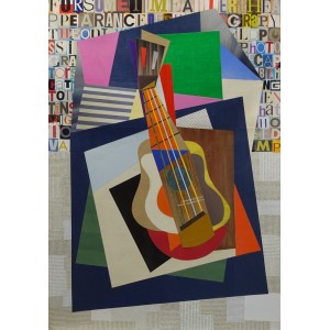 Interior con guitarra